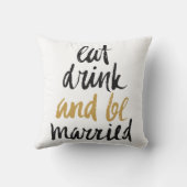 Eet, drink en wees getrouwd kussen (Achterkant)