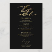 Eet, drink en wees getrouwd menu voor bord (Voorkant)