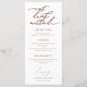 Eet, drink en wees getrouwd menu voor bord (Voorkant)