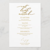 Eet, drink en wees getrouwd menu voor bord (Voorkant)