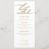 Eet, drink en wees getrouwd menu voor bord (Voorkant)
