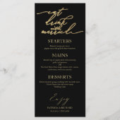 Eet, drink en wees getrouwd menu voor bord (Voorkant)