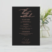 Eet, drink en wees getrouwd menu voor bord (Staand voorkant)