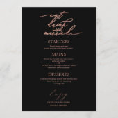 Eet, drink en wees getrouwd menu voor bord (Voorkant)
