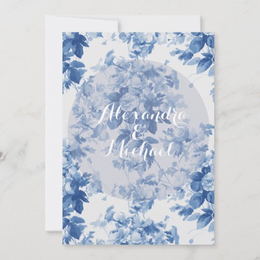 Eet Drink en wees getrouwd met een moderne blauwe  Kaart (Achterkant)