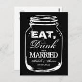 Eet drink en wees getrouwd metselaar pot dank je k briefkaart (Voorkant / Achterkant)