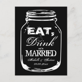 Eet drink en wees getrouwd metselaar pot dank je k briefkaart