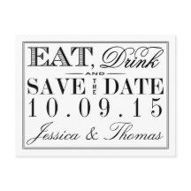 Eet, Drink en wees getrouwd Modern Black/White Wed