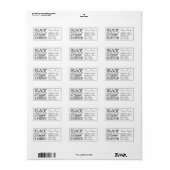 Eet, Drink en wees getrouwd Modern Black/White Wed Etiket (Full Sheet)