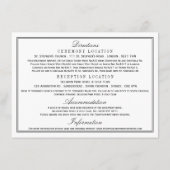 Eet, Drink en wees getrouwd Modern Black/White Wed Informatiekaartje (Achterkant)