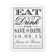 Eet, Drink en wees getrouwd Modern Black/White Wed