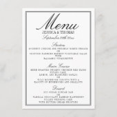 Eet, Drink en wees getrouwd Modern Black/White Wed Menu (Achterkant)