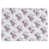 Eet, Drink en wees getrouwd op grote persoonlijke Large Cadeautasje (Achterkant)