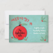 Eet Drink en wees getrouwd RSVP-reactiekaart RSVP Kaartje (Voorkant)