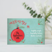 Eet Drink en wees getrouwd RSVP-reactiekaart RSVP Kaartje (Staand voorkant)