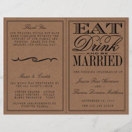 Eet, Drink en wees getrouwd Rustic Kraft Wedding