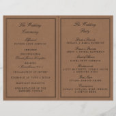 Eet, Drink en wees getrouwd Rustic Kraft Wedding (Achterkant)