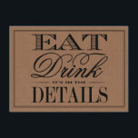 Eet, Drink en wees getrouwd Rustic Kraft Wedding Informatiekaartje<br><div class="desc">Eten,  Drink & worden getrouwd rustieke Kraft bruiloft detail Kaarten. OVEREENKOMENDE OBJECTEN UITZICHT VOOR DIT COLLECTIE</div>