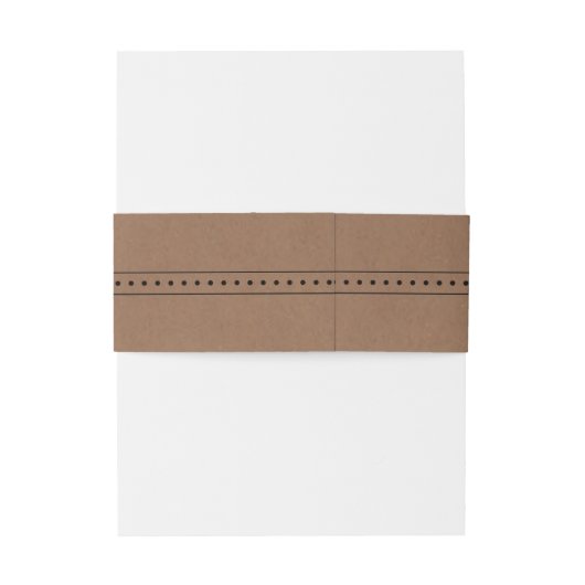 Eet, Drink en wees getrouwd Rustic Kraft Wedding Uitnodigingen Wikkel (Achterkant Voorbeeld)