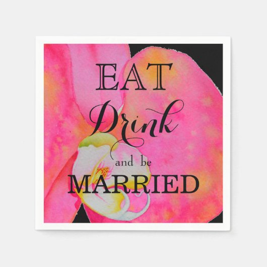 Eet, drink en wees getrouwd servetten (Voorkant)