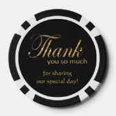 Eet, Drink en wees getrouwd Sinaasappel Flowers Poker Chips (Achterkant)