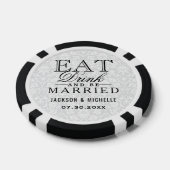 Eet, Drink en wees getrouwd Sinaasappel Flowers Poker Chips (Enkel)