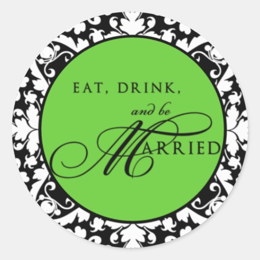 Eet, Drink en wees getrouwd Sticker (Voorkant)