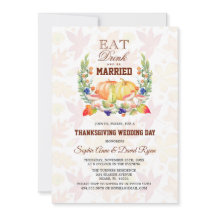 Eet Drink en wees getrouwd Thanksgiving bruiloft