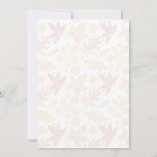 Eet Drink en wees getrouwd Thanksgiving bruiloft Kaart (Achterkant)