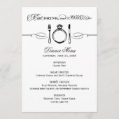 Eet, drink en wees getrouwd Zwarte huwelijksdiner Menu (Voorkant)