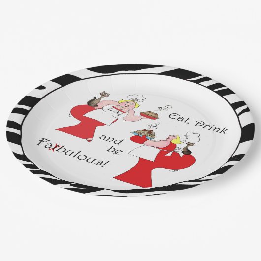 "Eet, Drink en wees geweldig!" Papieren Bordje (Gekanteld)