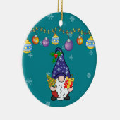 Eet Drink en wees Gnomie Keramisch Ornament (Rechts)