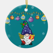 Eet Drink en wees Gnomie Keramisch Ornament (Voorkant)