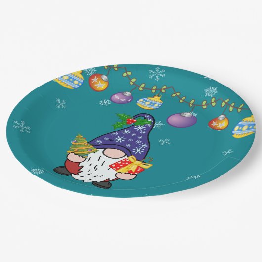 Eet Drink en wees Gnomie Papieren Bordje (Gekanteld)