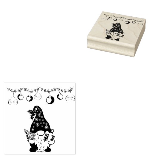 Eet Drink en wees Gnomie Rubberstempel (Gestempeld)