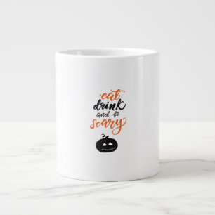 Eet, drink en wees grappig eng Halloween Grote Koffiekop