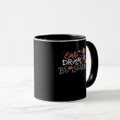 Eet, drink en wees grappig eng Halloween Mok (Voorkant rechts)