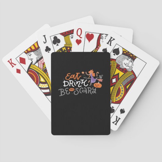 Eet, drink en wees grappig eng Halloween Pokerkaarten (Achterkant)