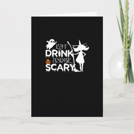 Eet, drink en wees grappig eng kaart (Voorkant)
