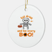 Eet, drink en wees grappig eng keramisch ornament (Links)