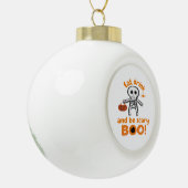 Eet, drink en wees grappig eng keramische bal ornament (Links)