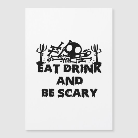 Eet, drink en wees grappig eng ontwerp creatieve g (Voorkant)