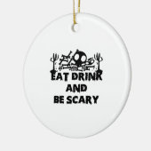 Eet, drink en wees grappig eng ontwerp creatieve g keramisch ornament (Links)