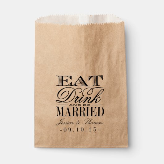 Eet, Drink en wees huwelijksband Bedankzakje (Voorkant)