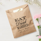 Eet, Drink en wees huwelijksband Bedankzakje (Gezegeld)