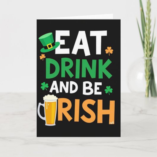 Eet, Drink En Wees Iers Kaart (Voorkant)