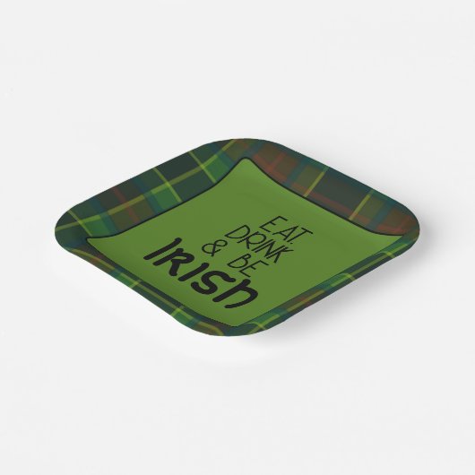 "Eet, Drink en wees Iers" Paper Bord (Gebogen)