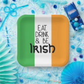 Eet drink en wees Irish Paper Bord (Feest)