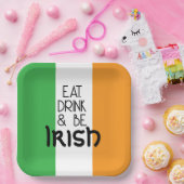 Eet drink en wees Irish Paper Bord (Feest)