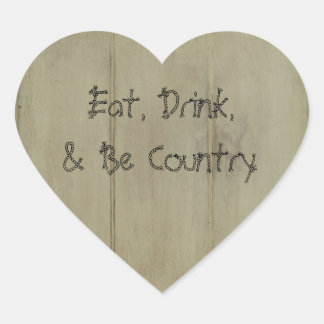 Eet Drink en wees land Hart Sticker